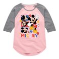 thumbnail image 1 of Disney - Mickey Tribute Panels - Toddler & Youth Girls Raglan Graphic T-Shirt, 1 of 5