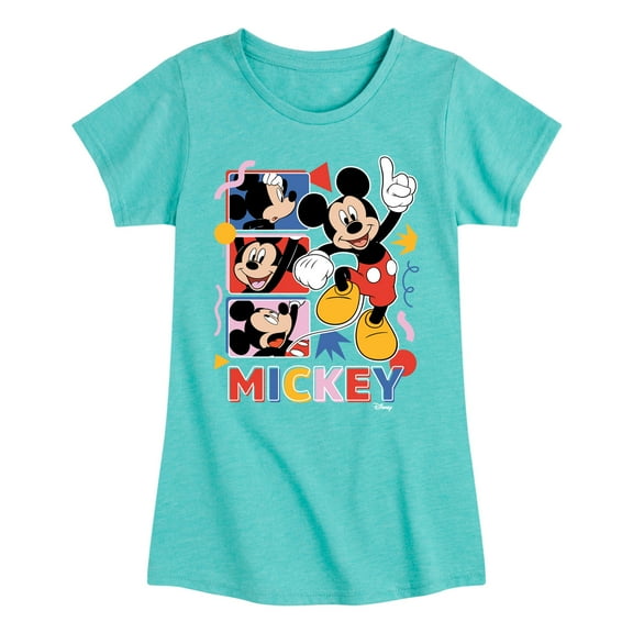 Disney - Mickey Tribute Panels - Toddler & Youth Girls Short Sleeve Graphic T-Shirt