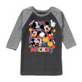 thumbnail image 1 of Disney - Mickey Tribute Panels - Toddler & Youth Raglan Graphic T-Shirt, 1 of 6