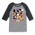 thumbnail image 1 of Disney - Mickey Tribute Panels - Toddler & Youth Raglan Graphic T-Shirt, 1 of 4