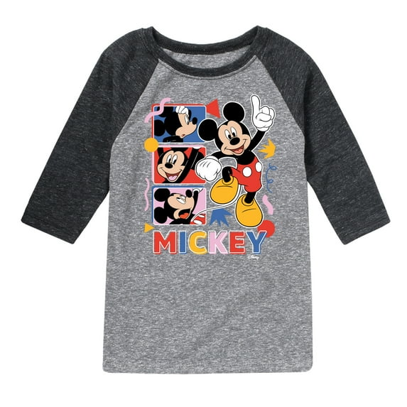Disney - Mickey Tribute Panels - Toddler & Youth Raglan Graphic T-Shirt