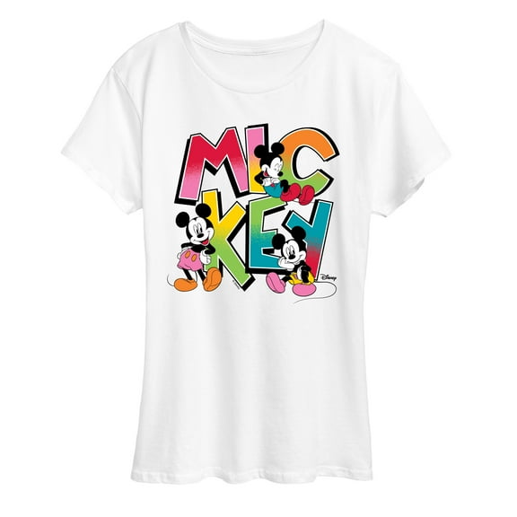 Disney - Mickey Type - Women's Short Sleeve Graphic T-Shirt