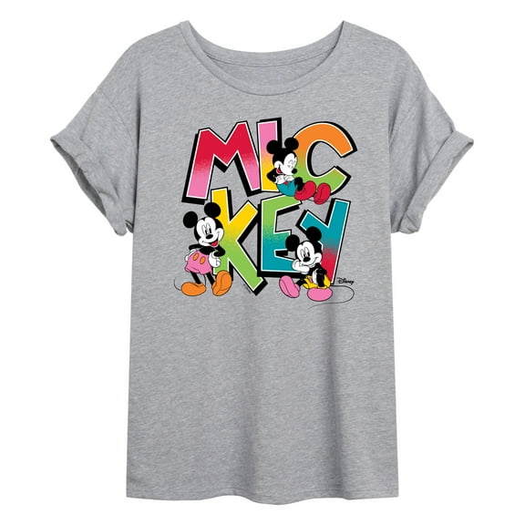 Disney - Mickey Type - Womens Oversized Graphic T-Shirt