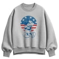 thumbnail image 1 of Disney - Mickey USA Flag Circle Oversized Fleece Crew Sweatshirt, 1 of 3