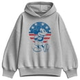 thumbnail image 1 of Disney - Mickey USA Flag Circle - Women's Oversized Fleece Hoodie Sweatshirt, 1 of 3
