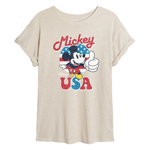 Disney - Mickey USA - Juniors Ideal Flowy Muscle T-Shirt