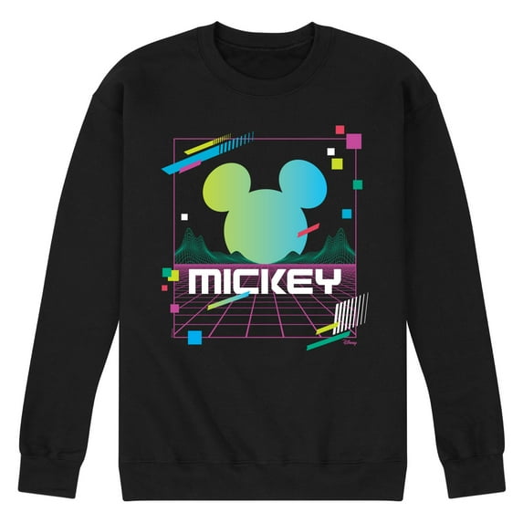 Disney - Mickey Vaporwave Sunset - Men's Crew Neck Fleece Pullover