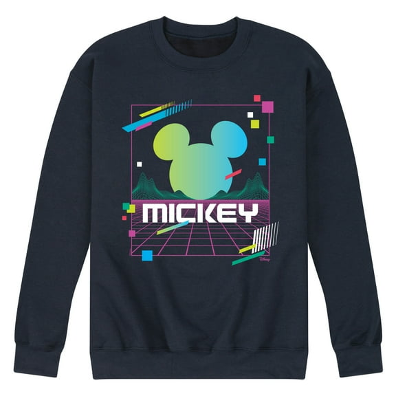 Disney - Mickey Vaporwave Sunset - Men's Crew Neck Fleece Pullover