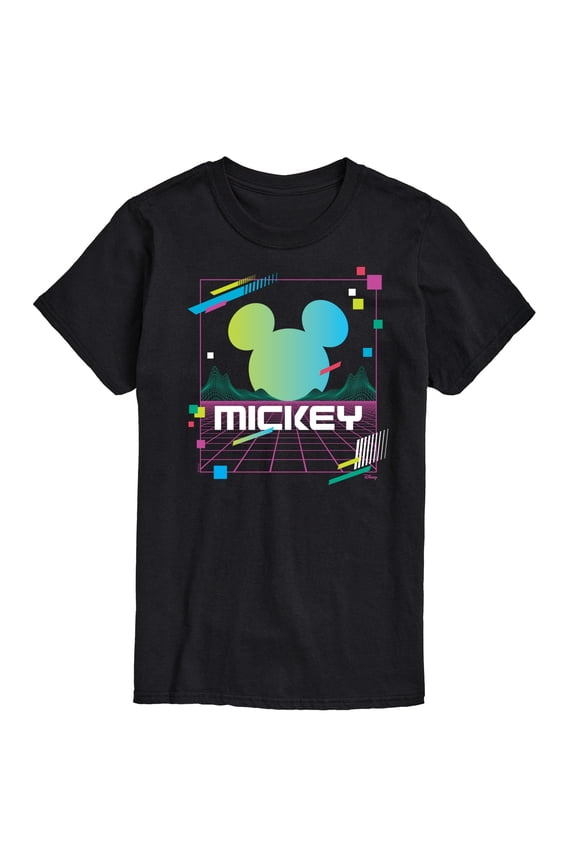 - Mickey Vaporwave Sunset - Men's Short Sleeve Graphic T-Shirt
