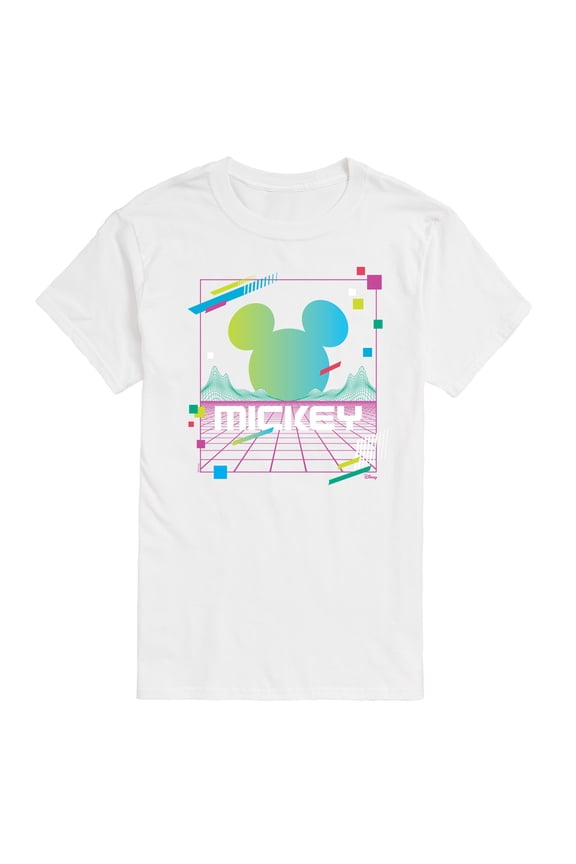 - Mickey Vaporwave Sunset - Men's Short Sleeve Graphic T-Shirt
