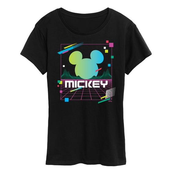 Disney - Mickey Vaporwave Sunset - Women's Short Sleeve Graphic T-Shirt