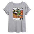 thumbnail image 1 of Disney - Mickey Wave Form - Juniors Ideal Flowy Muscle T-Shirt, 1 of 5