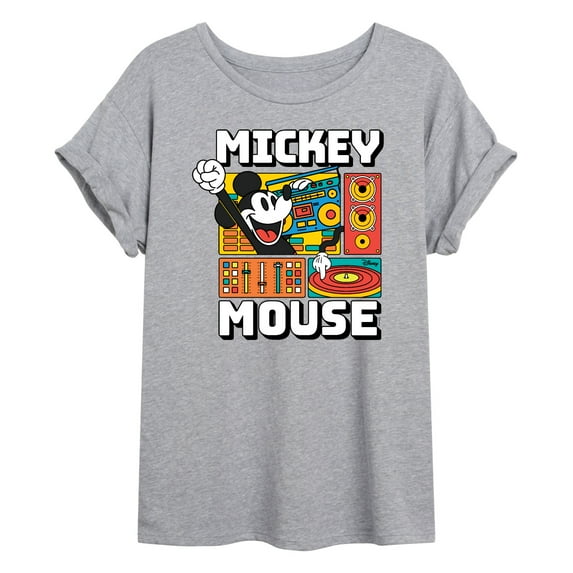 Disney - Mickey Wave Form - Juniors Ideal Flowy Muscle T-Shirt