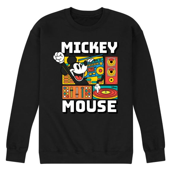 Disney - Mickey Wave Form - Men's Crew Neck Fleece Pullover