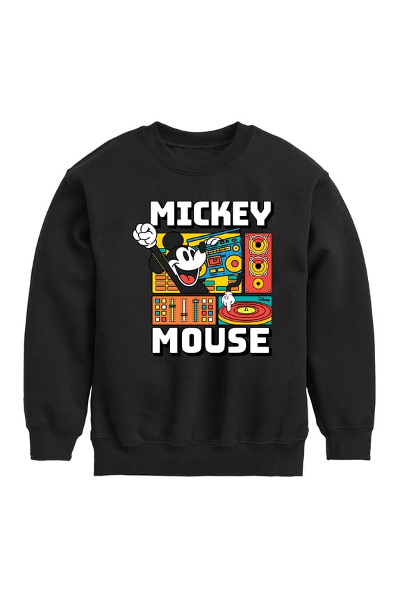 - Mickey Wave Form - Toddler & Youth Crewneck Fleece Sweatshirt