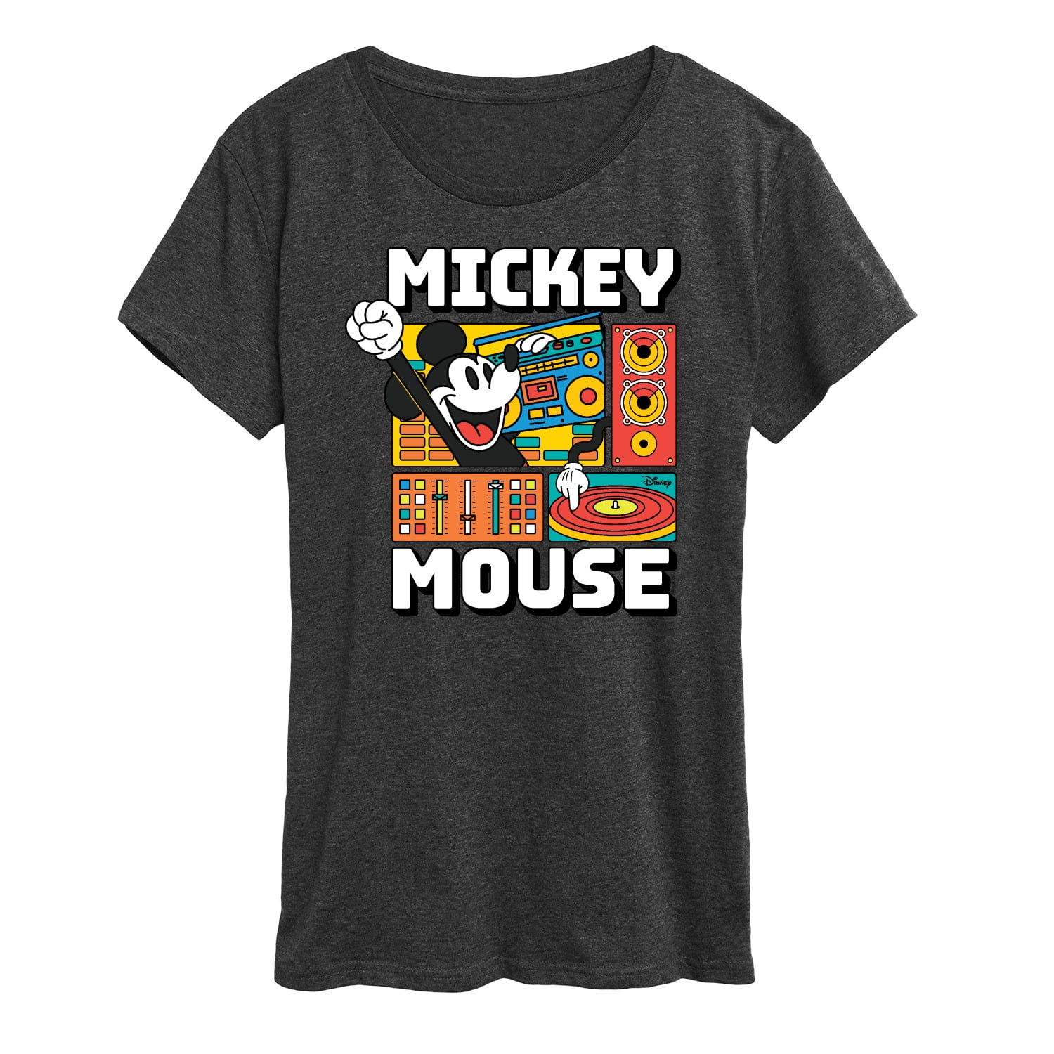 Disney - Mickey Wave Form - Women's Short Sleeve Graphic T-Shirt ...