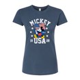 thumbnail image 1 of Disney - Mickey Waving Flag USA - Juniors Fitted Graphic T-Shirt, 1 of 5