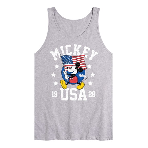 Disney - Mickey Waving Flag USA - Men's Sleeveless Graphic Tank