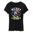 thumbnail image 1 of Disney - Mickey Waving Flag USA - Women's Short Sleeve Graphic T-Shirt, 1 of 5