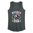 thumbnail image 1 of Disney - Mickey Waving Flag Usa - Women's Racerback Tank Top, 1 of 5