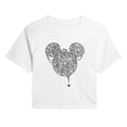 thumbnail image 1 of Disney - Mickey Web Head - Juniors Cropped Graphic T-Shirt, 1 of 4