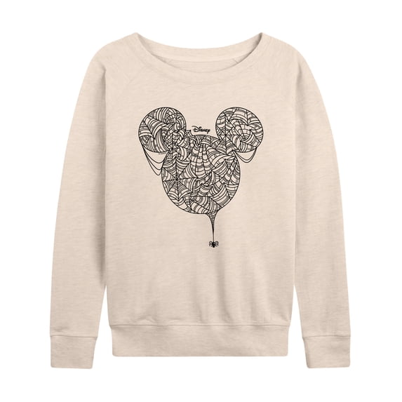 Disney - Mickey Web Head - Women's French Terry Long Sleeve Pullover