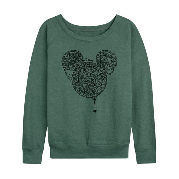 Disney - Mickey Web Head - Women's French Terry Long Sleeve Pullover