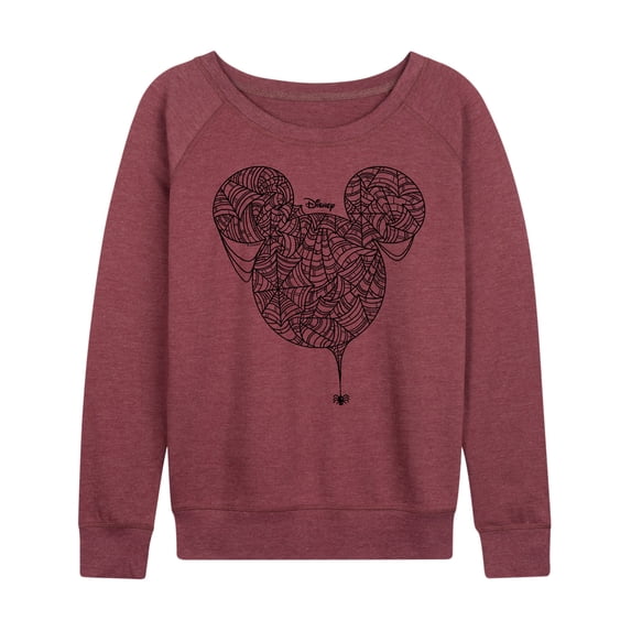 Disney - Mickey Web Head - Women's French Terry Long Sleeve Pullover