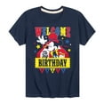 thumbnail image 1 of Disney - Mickey - Welcome To My Birthday Party - Toddler & Youth Short Sleeve Graphic T-Shirt, 1 of 5