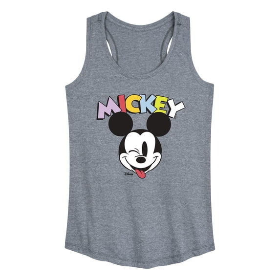 Disney - Mickey Wink - Women's Racerback Graphic Tank
