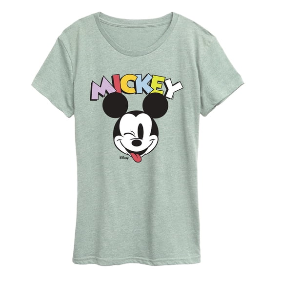 Disney - Mickey Wink - Women's Short Sleeve Graphic T-Shirt