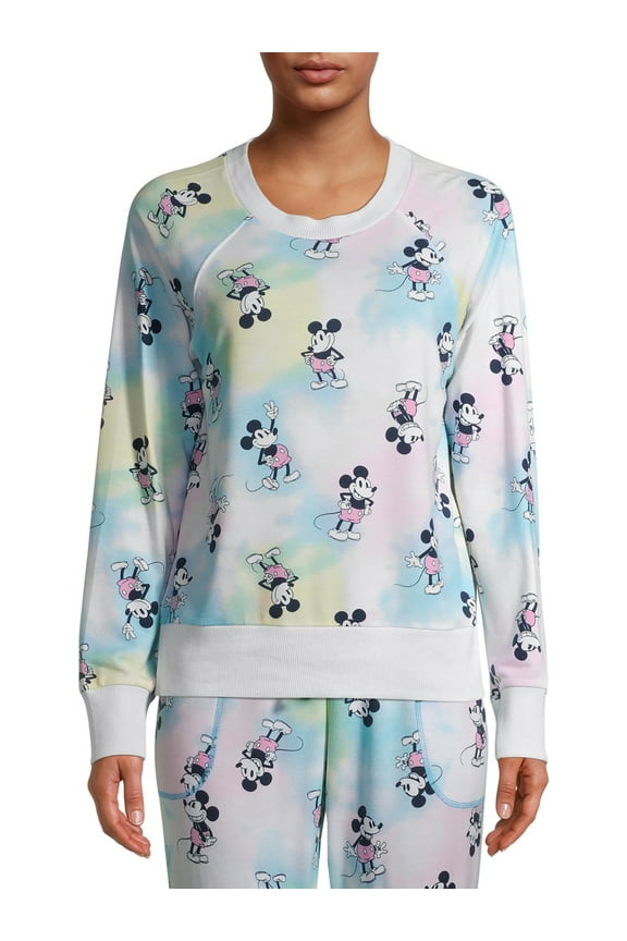 Disney Mickey Women's All Over Print Long Sleeve Sleep Top