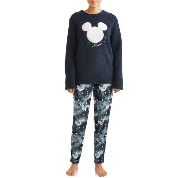 Disney Mickey Women’s and Women’s Plus 2-Piece Plush Sleep Set (AE)