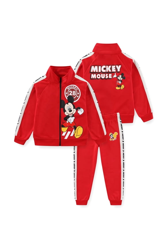 Mickey Zip Up Jacket and Pants Set (Boys), 2 Piece Set, Sizes 3T-7