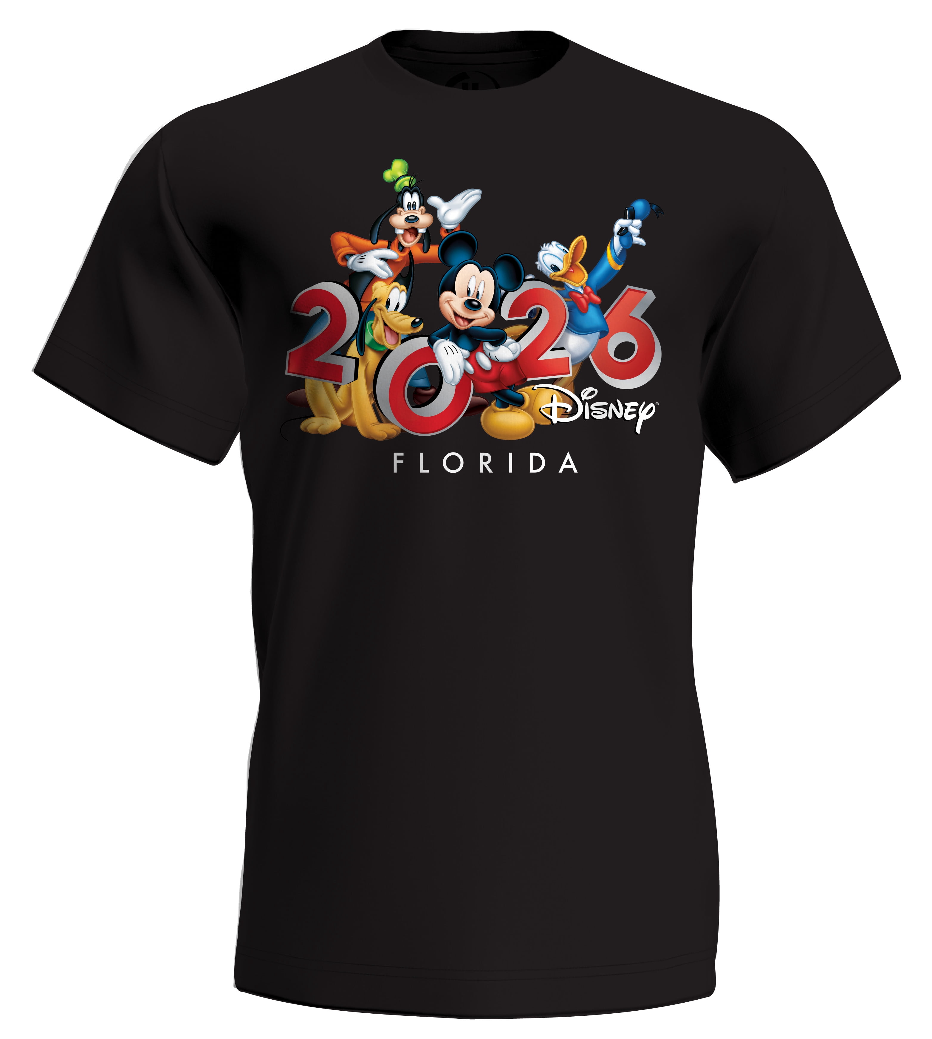 Disney Mickey and Friends 2026 Florida Group Adult Tee Shirt, XS-2XL (Unisex)