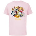 thumbnail image 1 of Disney Mickey and Friends Always Positive - Short Sleeve Cotton T-Shirt for Adults - Customized-Soft Pink, 1 of 5
