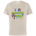 thumbnail image 1 of Disney Mickey and Friends Birthday Crew Party Matching - Short Sleeve Cotton T-Shirt for Adults - Customized-Natural, 1 of 5