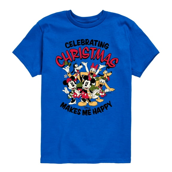 Disney - Mickey and Friends Celebrating Christmas - Toddler & Youth Short Sleeve Graphic T-Shirt