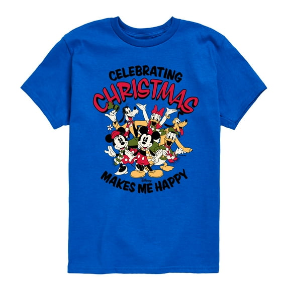 Disney - Mickey and Friends Celebrating Christmas - Toddler & Youth Short Sleeve Graphic T-Shirt