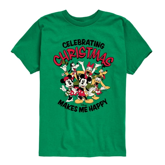 Disney - Mickey and Friends Celebrating Christmas - Toddler & Youth Short Sleeve Graphic T-Shirt