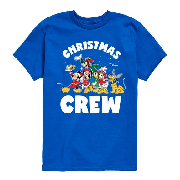 Disney - Mickey and Friends Christmas Crew - Toddler & Youth Short Sleeve Graphic T-Shirt