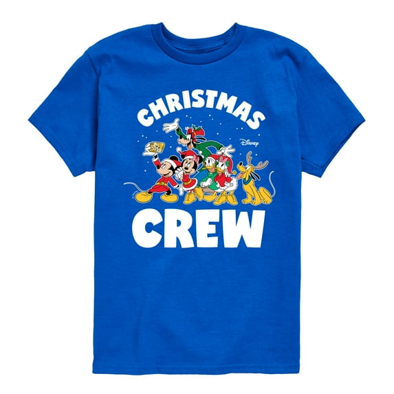 Disney - Mickey and Friends Christmas Crew - Toddler & Youth Short Sleeve Graphic T-Shirt