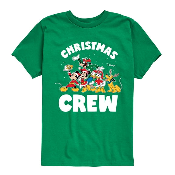 Disney - Mickey and Friends Christmas Crew - Toddler & Youth Short Sleeve Graphic T-Shirt
