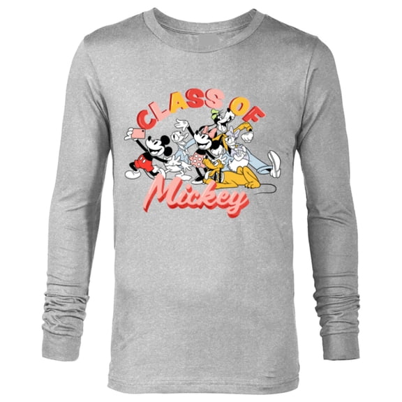 Disney Mickey and Friends Class of Mickey Graduation - Long Sleeve T-Shirt for Men - Customized-Athletic Heather
