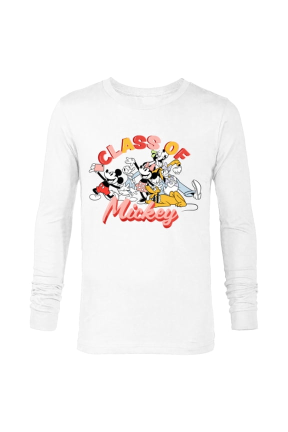 Mickey and Friends Class of Mickey Graduation - Long Sleeve T-Shirt for Men - Customized-White