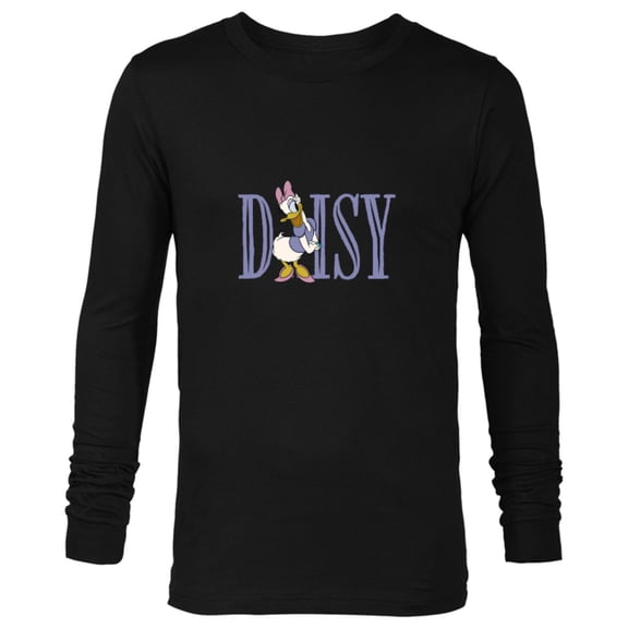 Disney Mickey and Friends Daisy Duck Lettering Classic - Long Sleeve T-Shirt for Men – Customized-Black