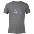 thumbnail image 1 of Disney Mickey and Friends Daisy Duck Lettering Classic - Short Sleeve Blended T-Shirt for Adults – Customized-Dark Heather, 1 of 5