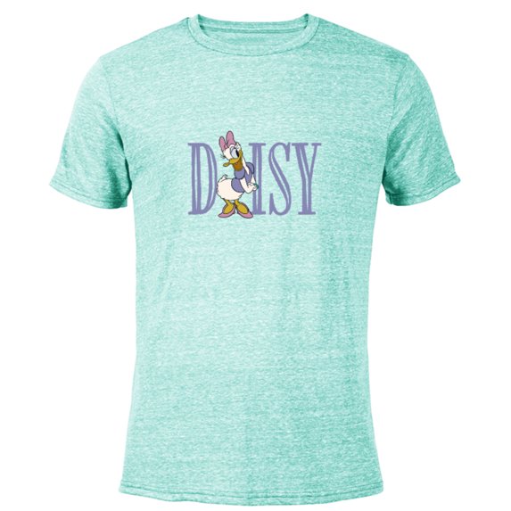 Disney Mickey and Friends Daisy Duck Lettering Classic - Short Sleeve Blended T-Shirt for Adults – Customized-Ocean Blue