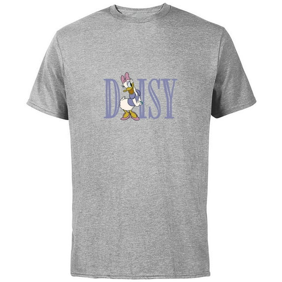Disney Mickey and Friends Daisy Duck Lettering Classic - Short Sleeve Cotton T-Shirt for Adults - Customized-Athletic Heather