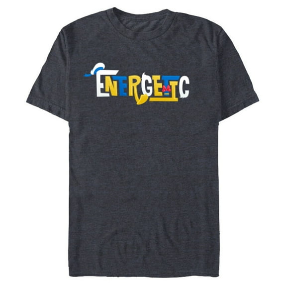 Disney Mickey and Friends Donald Duck Energetic - Short Sleeve Blended T-Shirt for Adults - Customized-Navy Heather